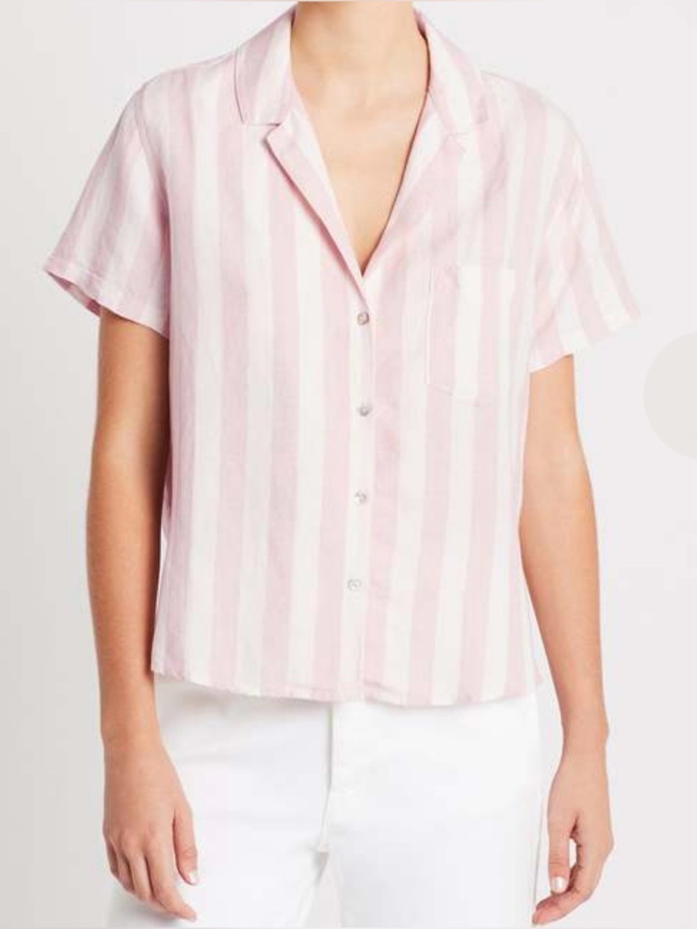 Rails Zuma Short Sleeve Shirt in Petal Stripe size L - Picture 2 of 10